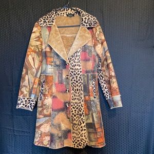 Papillon lightweight faux suede and fur coat